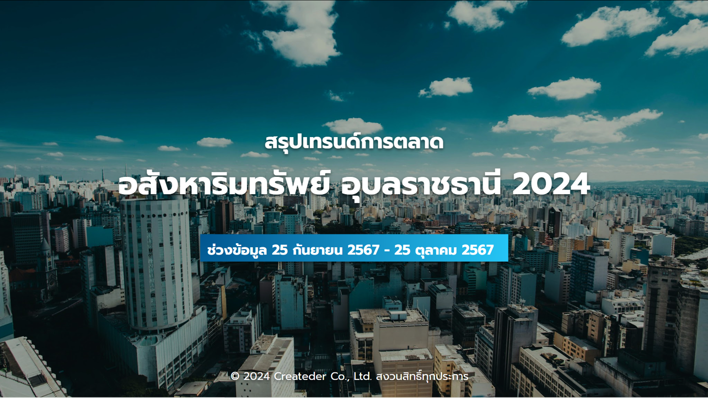 วิเคราะห์การสื่อสารผ่านโซเชี่ยลมีเดีย ของอสังหาริมทรัพย์ อุบลราชธานี ประจำเดือนตุลาคม 2567